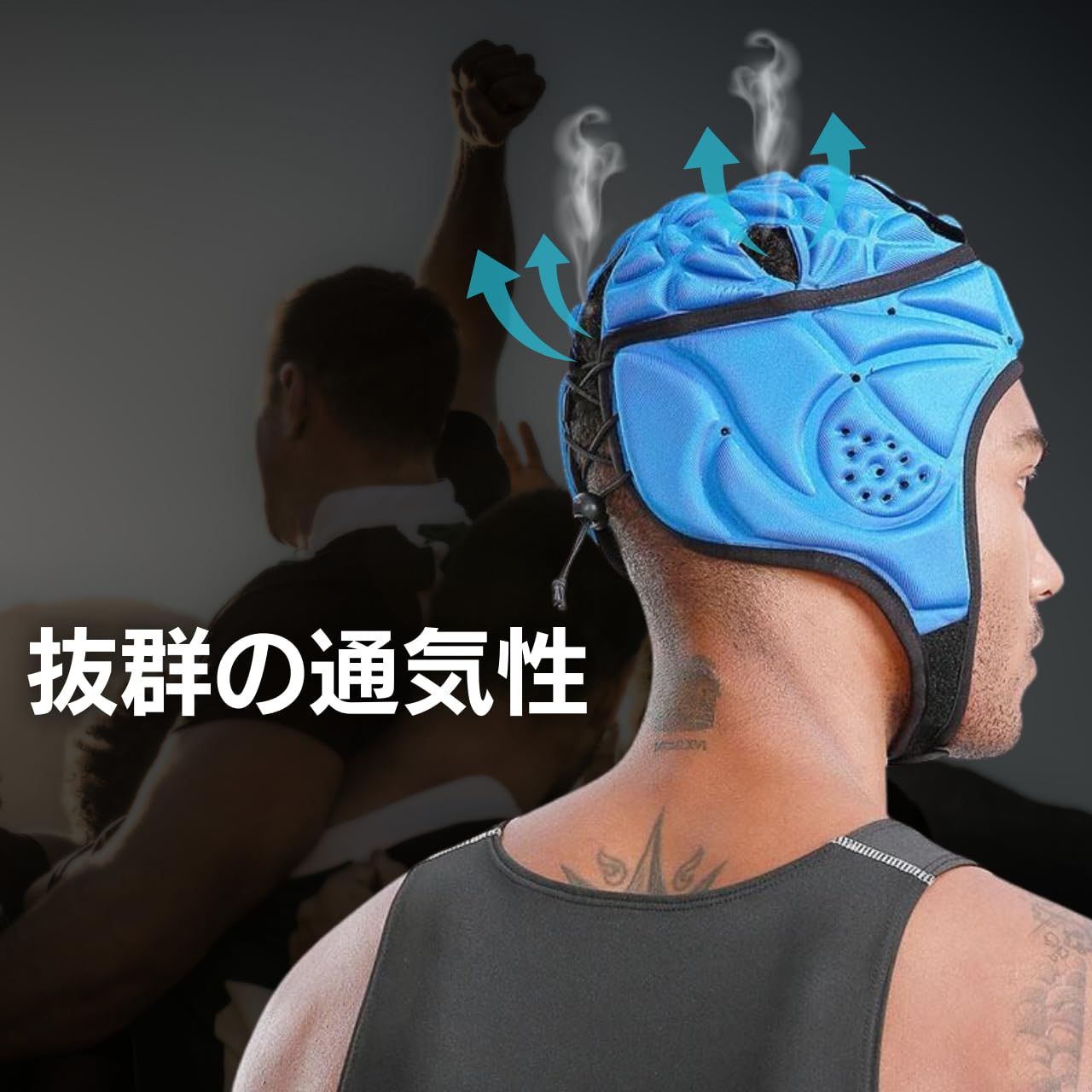 BODY ARMOUR ラグビー ヘッドギア Mサイズ 青/白 BODY ARMOUR ラグビー ヘッドギア Mサイズ 青/白 BODY ARMOUR