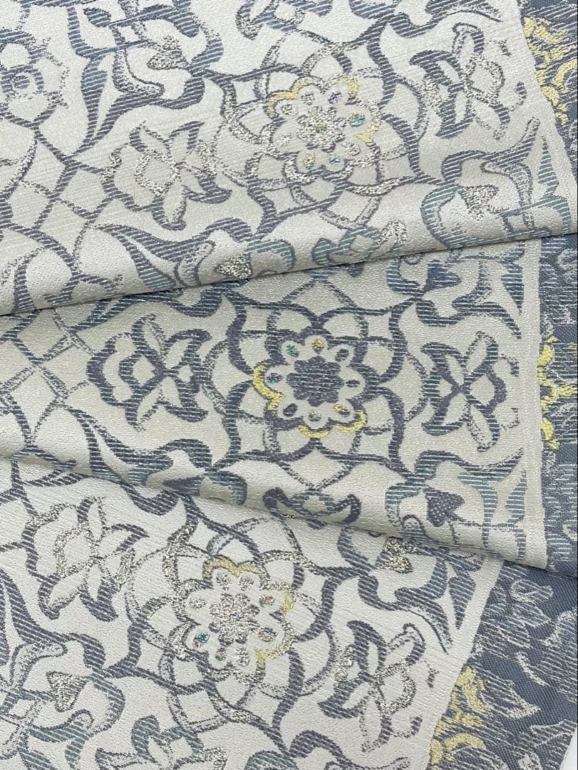 袋帯 金糸 銀糸 正絹 六通 ガード加工済 - メルカリ