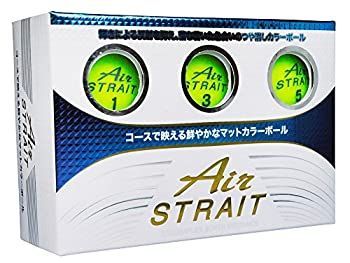 LEZAX レザックス ゴルフボール Air STRAIT マット ボール 6個入り イエロー ASBA-7759