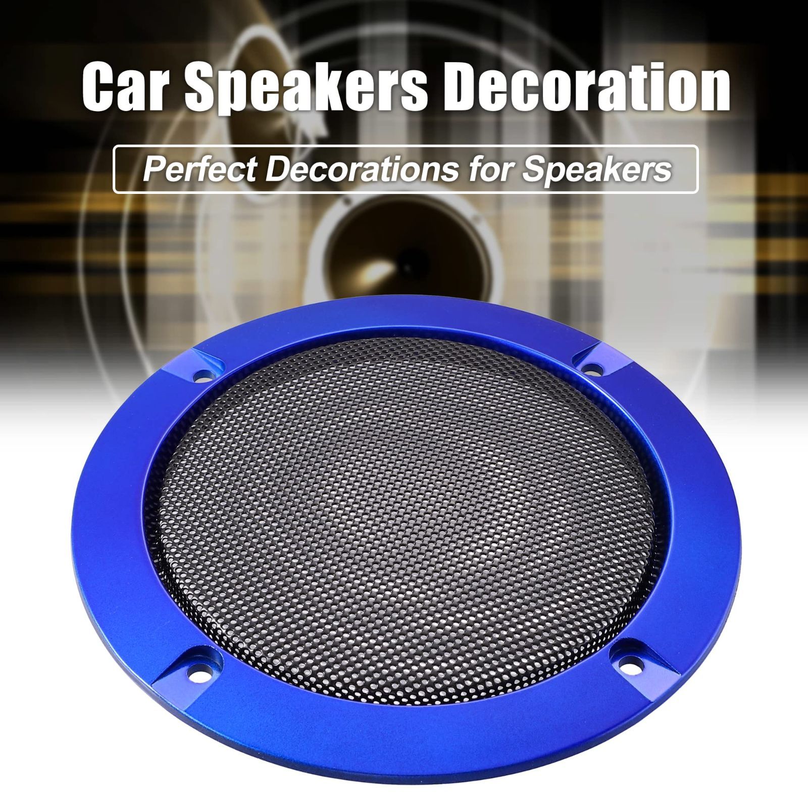 爆光ブルーネオンLED　 4インチ スピーカー　カバー　スポーク メッキグリル 楽天市場】fd-ledgr65-wh (ホワイト 白) 6.5インチ スピーカーグリル用