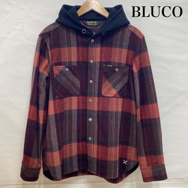 BLUCO WORK GARMENT ブルコワークガーメント シャツ、ブラウス 長袖 HOOD NEL SHIRTS フード ネルシャツ  OL-049-020 パーカー - メルカリ