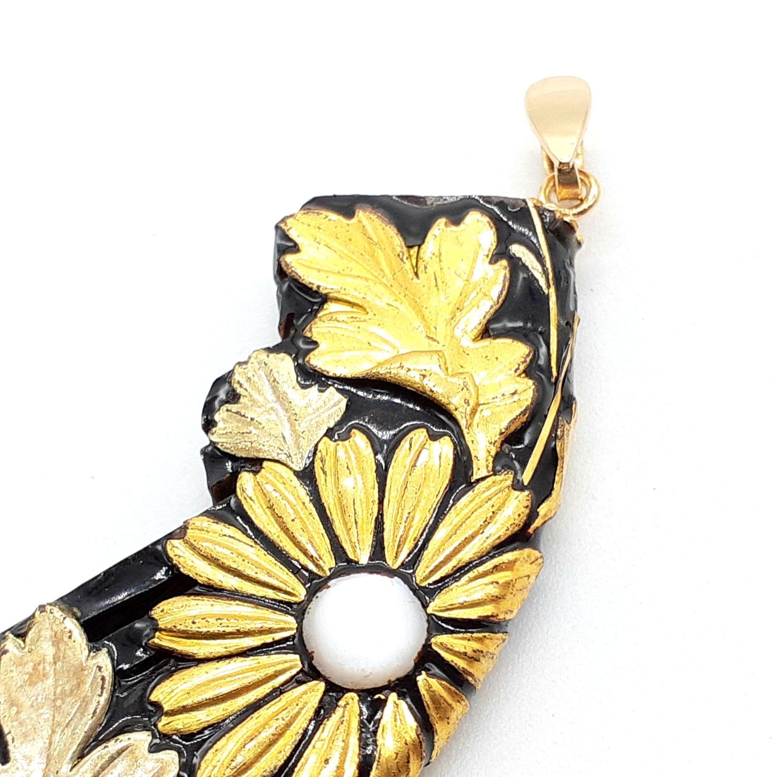 鼈甲 べっ甲 蒔絵 ペンダント トップ