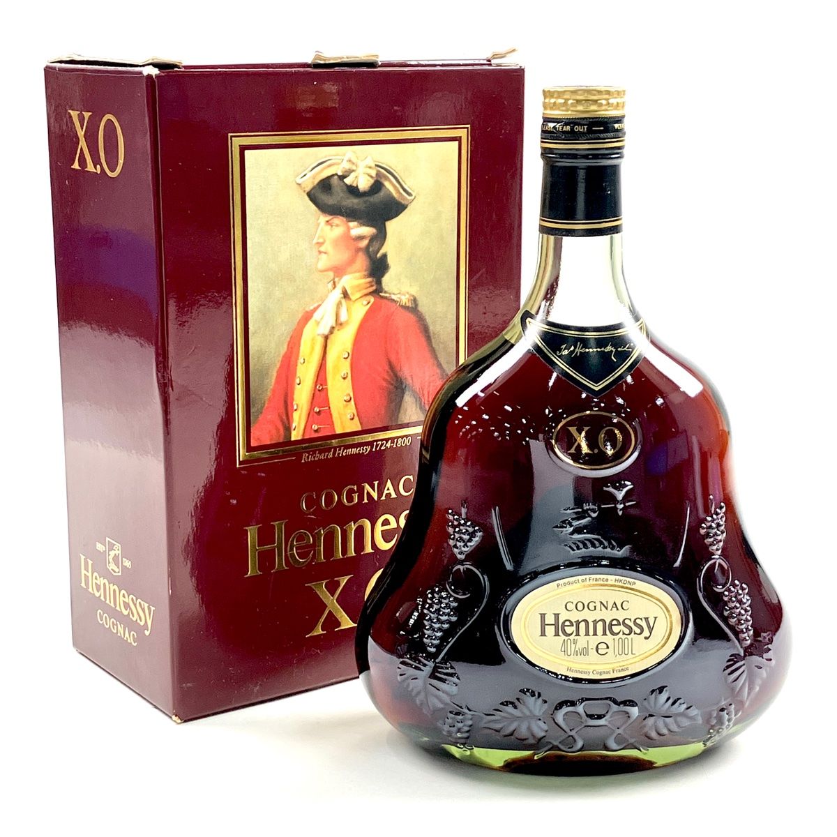 ヘネシー Hennessy XO 金キャップ グリーンボトル 1000ml ブランデー コニャック 【古酒】