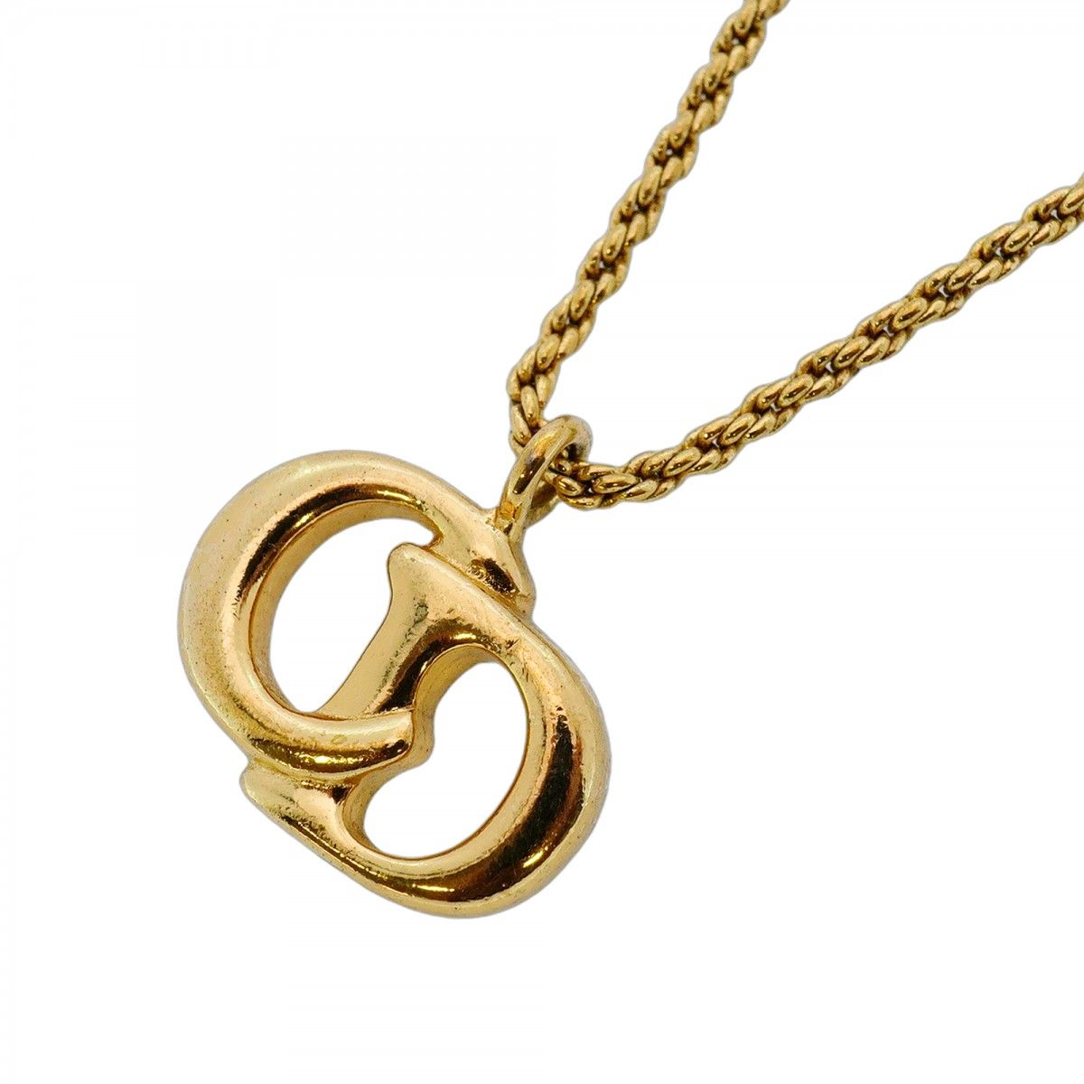 5jmb0340 クリスチャンディオール ネックレス CDロゴ GPメッキ ゴールド レディース