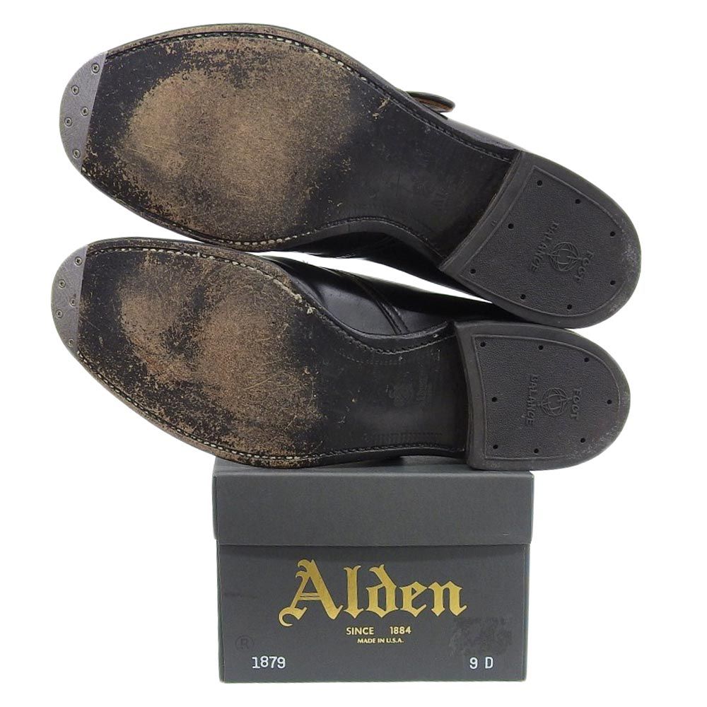 Alden オールデン Alden オールデン コードバン モンクストラップ シューズ シングルモンク ドレスシューズ メンズ ブラック 9D 1879 9D