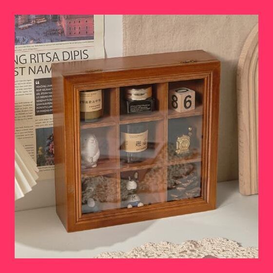 スタッフおすすめ！】koundeneko コレクションボックス 木製 9仕切り