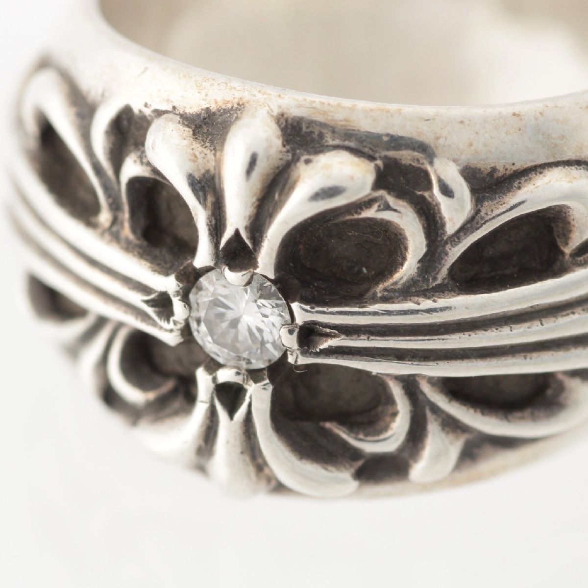 クロムハーツ フローラルクロス 1Pダイヤ リング 指輪 アクセサリー  