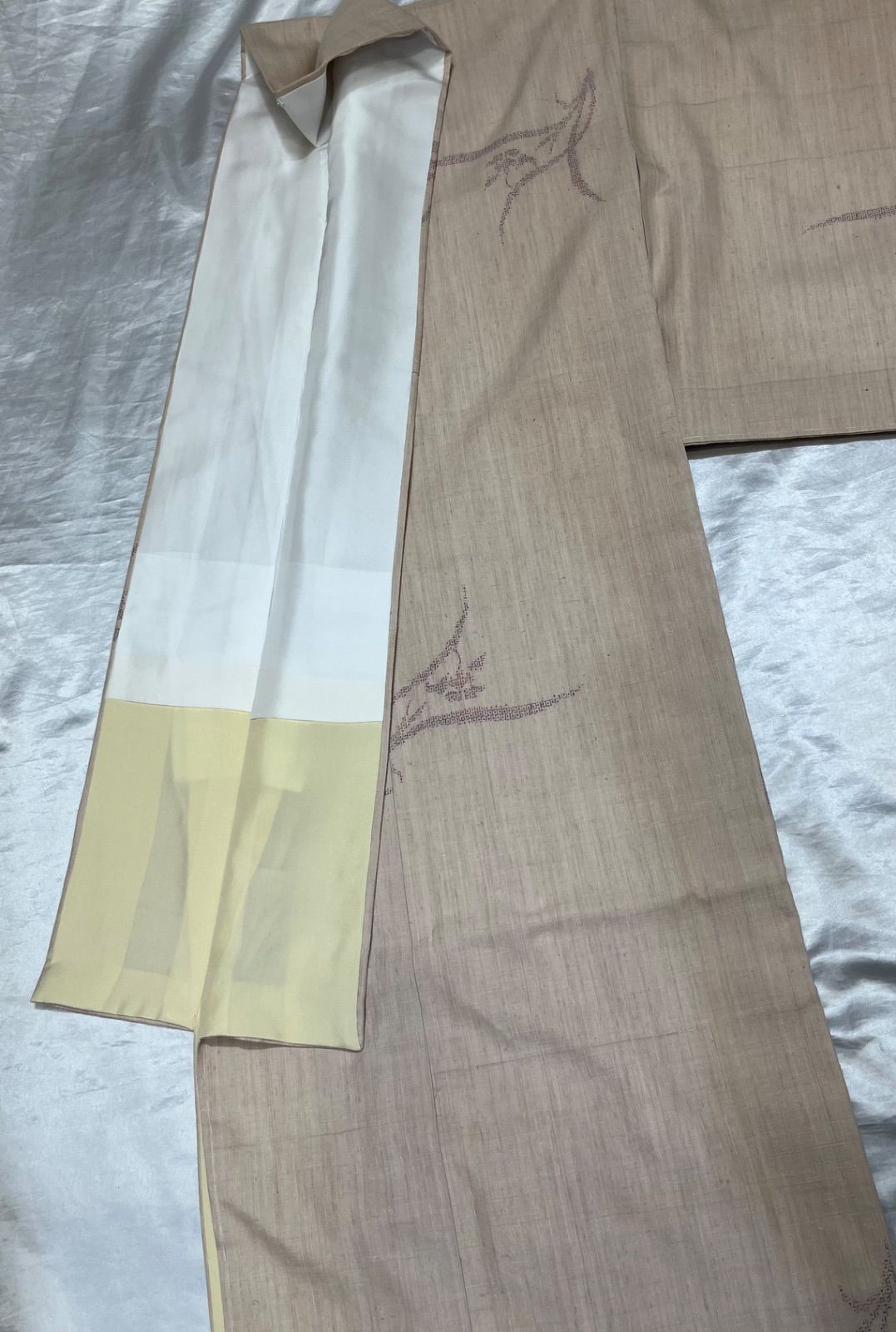 k31☆本場結城紬☆超豪華絢爛綺麗逸品身丈163cm裄丈69cm袷広襟(未使用)
