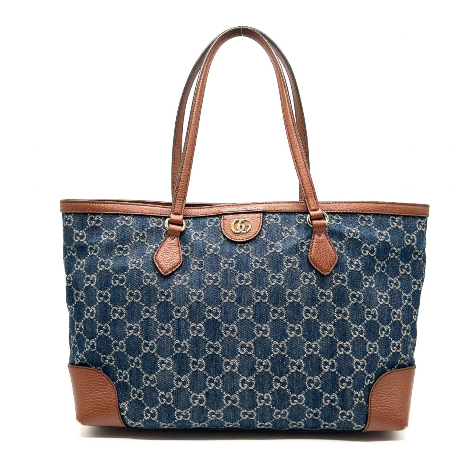 GUCCI グッチ GGデニム トートバッグ オフィディア 631685 ブルー ブラウン トート バッグ 大きめ 大容量 レディース メンズ ユニセックス お出かけ ビジネス 旅行 出張 マザーズバッグ ショルダーバッグ ハンドバッグ denim bag