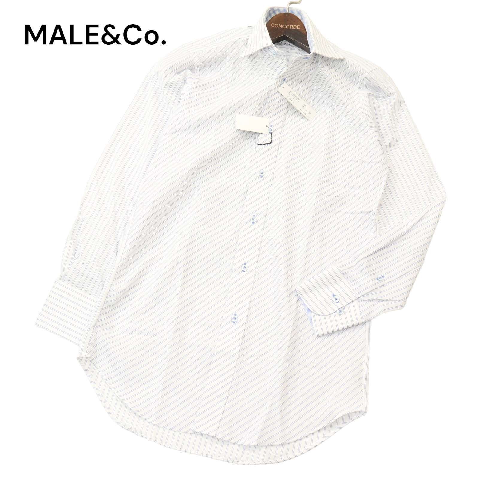 新品 未使用】 MALE&Co. タカキュー ノンアイロン☆ 長袖 斜め