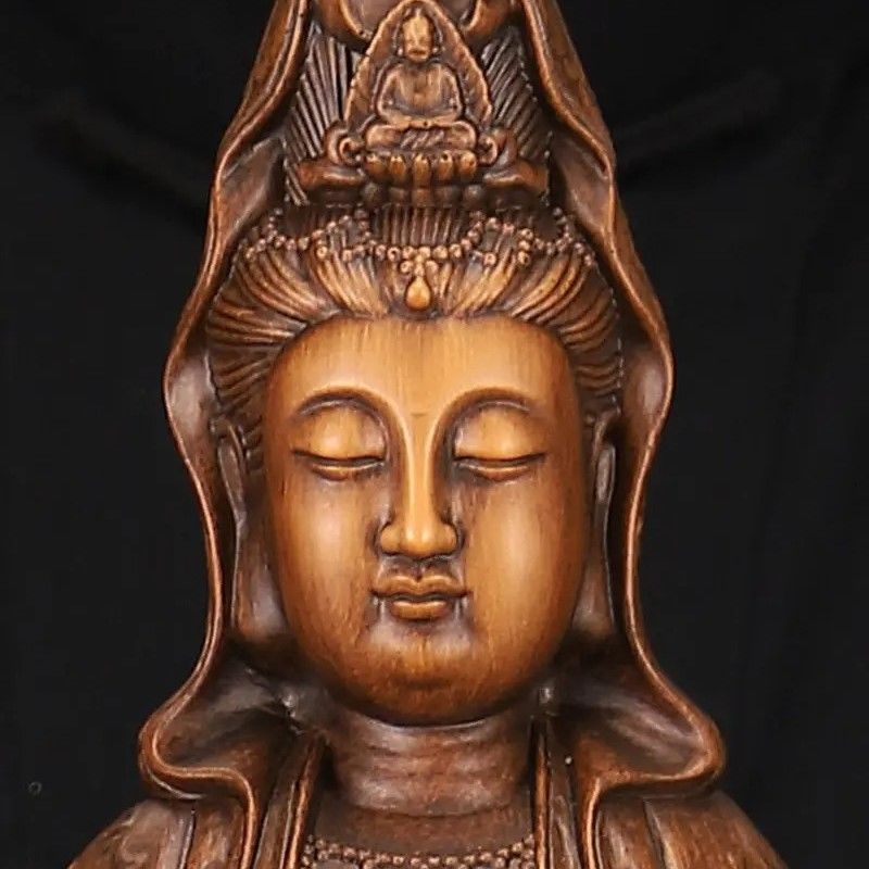 観音菩薩 神様 仏 供養品 樹脂 彫刻 仏像 仏教美術 極上品 仏教工芸品