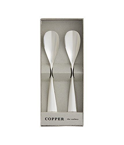 COPPER the cutlery カパーザカトラリー アイスクリームスプーン シルバー ミラー ペアセット カップル ギフトボックス プレゼント 手の熱で溶かしてすくう 熱伝導 純銅 燕製 CI-2SVmi