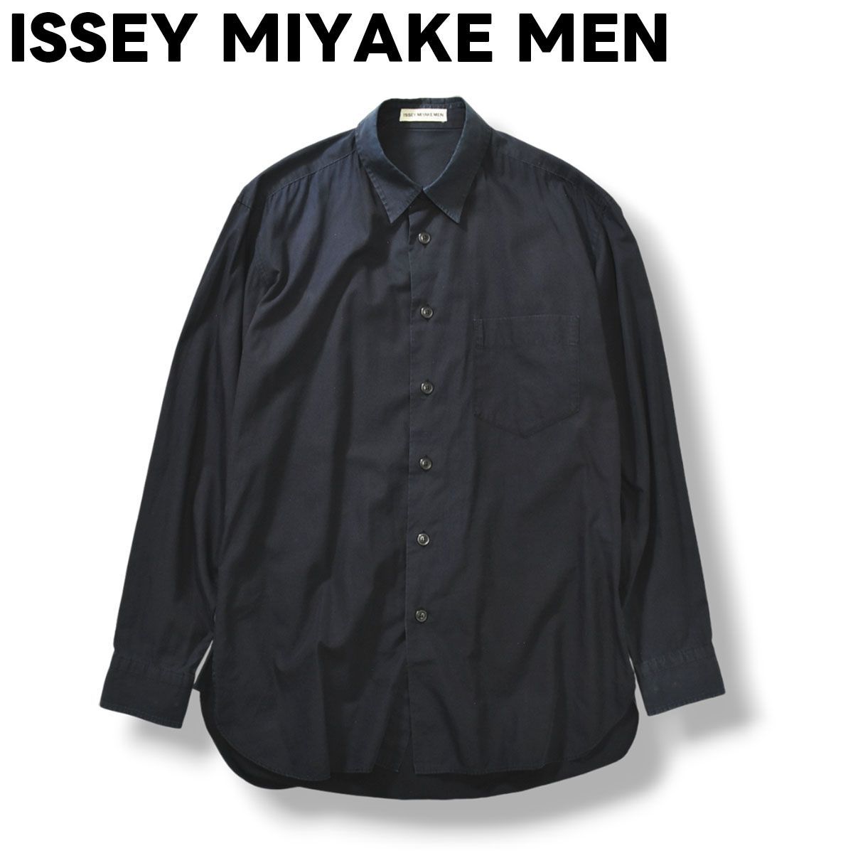 希少】 90s archive イッセイミヤケ メン ISSEY MIYAKE MEN 長袖 ドレスシャツ 銀タグ M ブラック メンズ - メルカリ