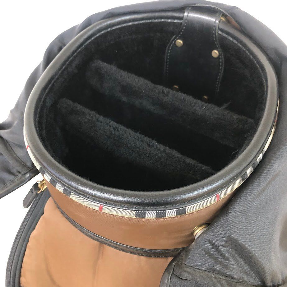 ss7605 【中古】 バーバリー キャディバッグ ブラウン ノバ