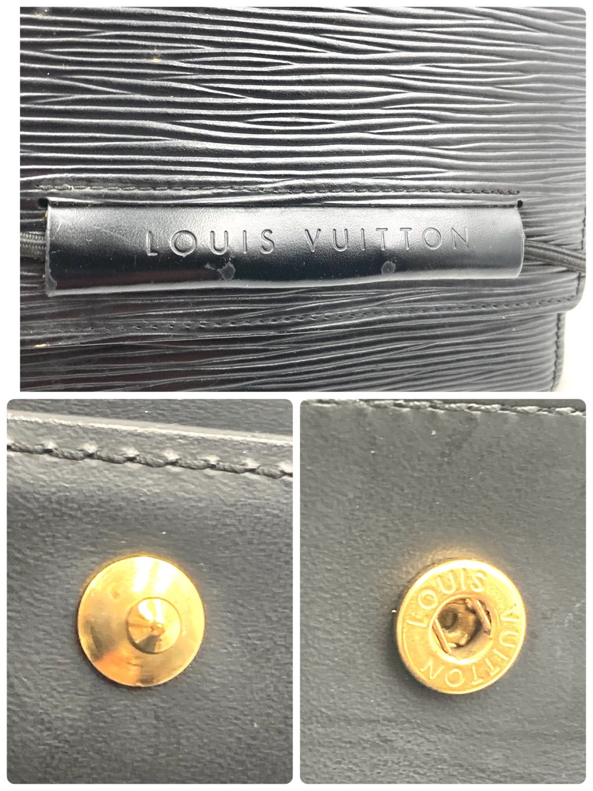 LOUIS VUITTON ルイヴィトン エピ ノワール ポルトフォイユ エラ