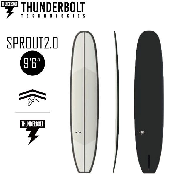 サーフボード 24 サンダーボルト THUNDERBOLT CJ SPROUT2.0 9’6” CARBON BTM シングルフィン RYAN ENGLE スプラウト2