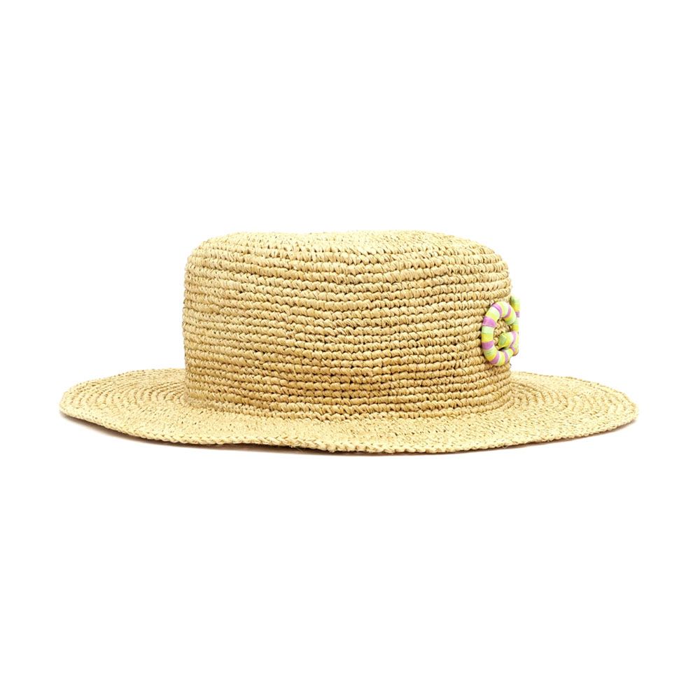 名東】グッチ 麦わら帽子 ストローハット 帽子 Sサイズ 56cm ベージュ