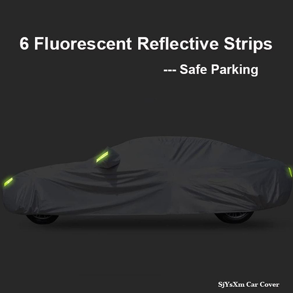 車 カバー 黒 ブラック BMW M2 G87 2ドア クーペ 2025 2025 長さ 180 長さ 458cm と互換性あり 綿の裏地付き防水屋外車のターポリン全天候型車のカバー 収納袋付き FFCRYSTALESIA_COM