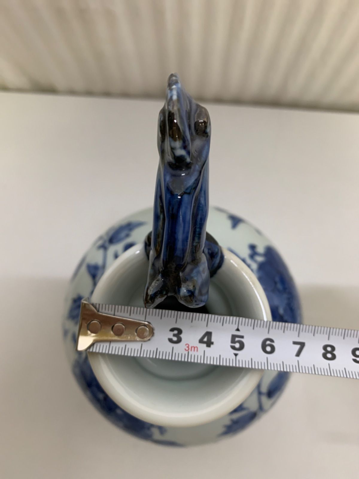 瀬戸焼 花瓶 旭窯 龍手花瓶 古染付 花入 華道具 未使用品❤️