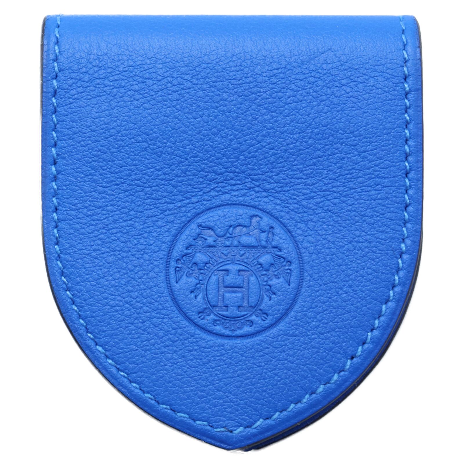 HERMES エルメス マネークリップ レザー エクスリブリス ヴォースイフト エルメス/エクスリブリス マネークリップ/ライトブルー/ヴォー