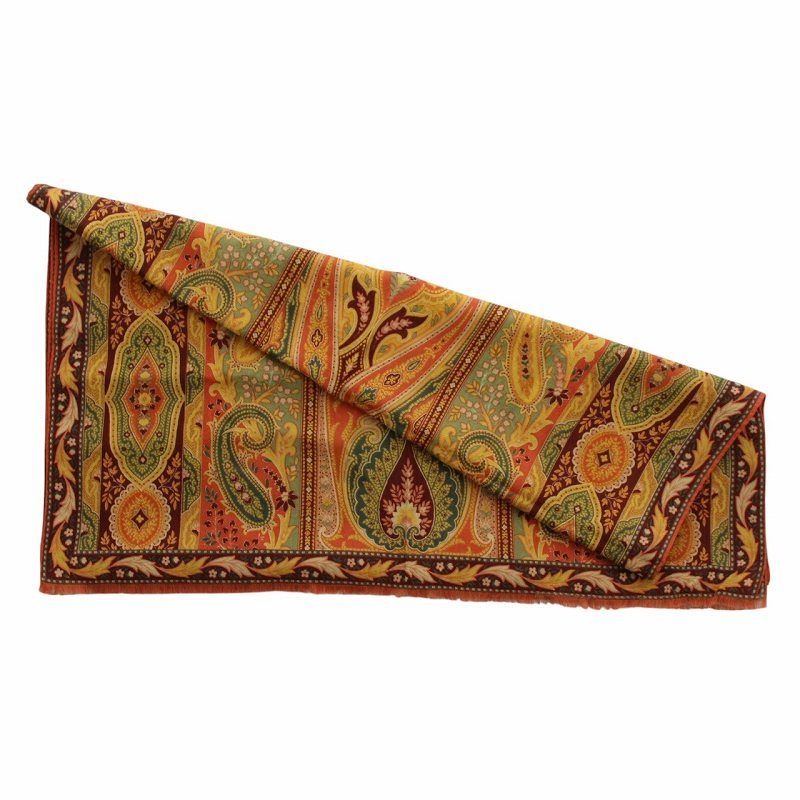 エトロ ETRO ストール ショール ウール シルク混 ペイズリー柄