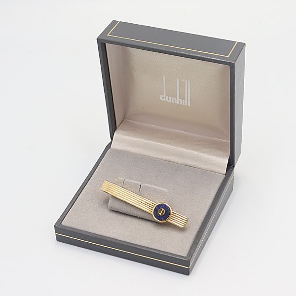 箱付き 良品 ダンヒル ゴールド　ネクタイピン 箱付 良品 ダンヒル ネクタイピン シルバー ブランド小物