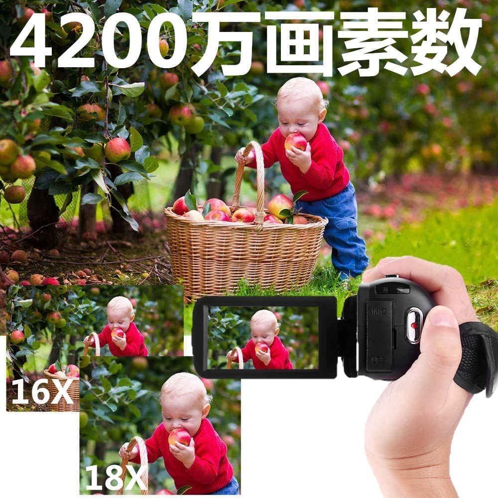 新着商品】3.0インチの270度回転スクリーン一時停止 vlogカメラ LED