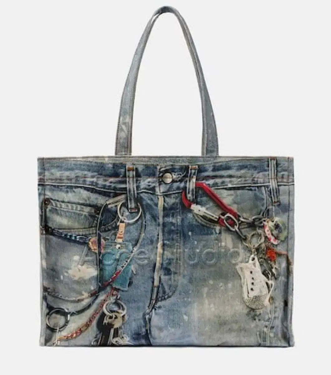 Acne Studios ヴィンテージデニムトートバッグ Acne Studios レディース デニムトートバッグ の ライトブルー
