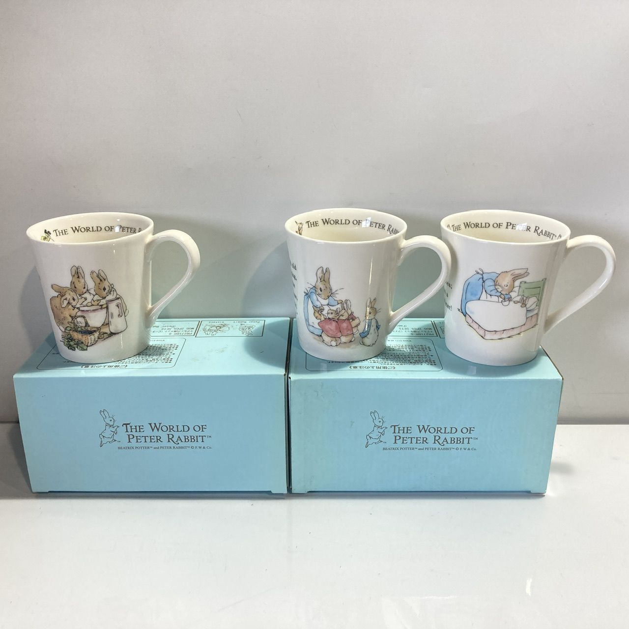 ピーターラビット マグカップ3個セット THE WORLD OF PETER