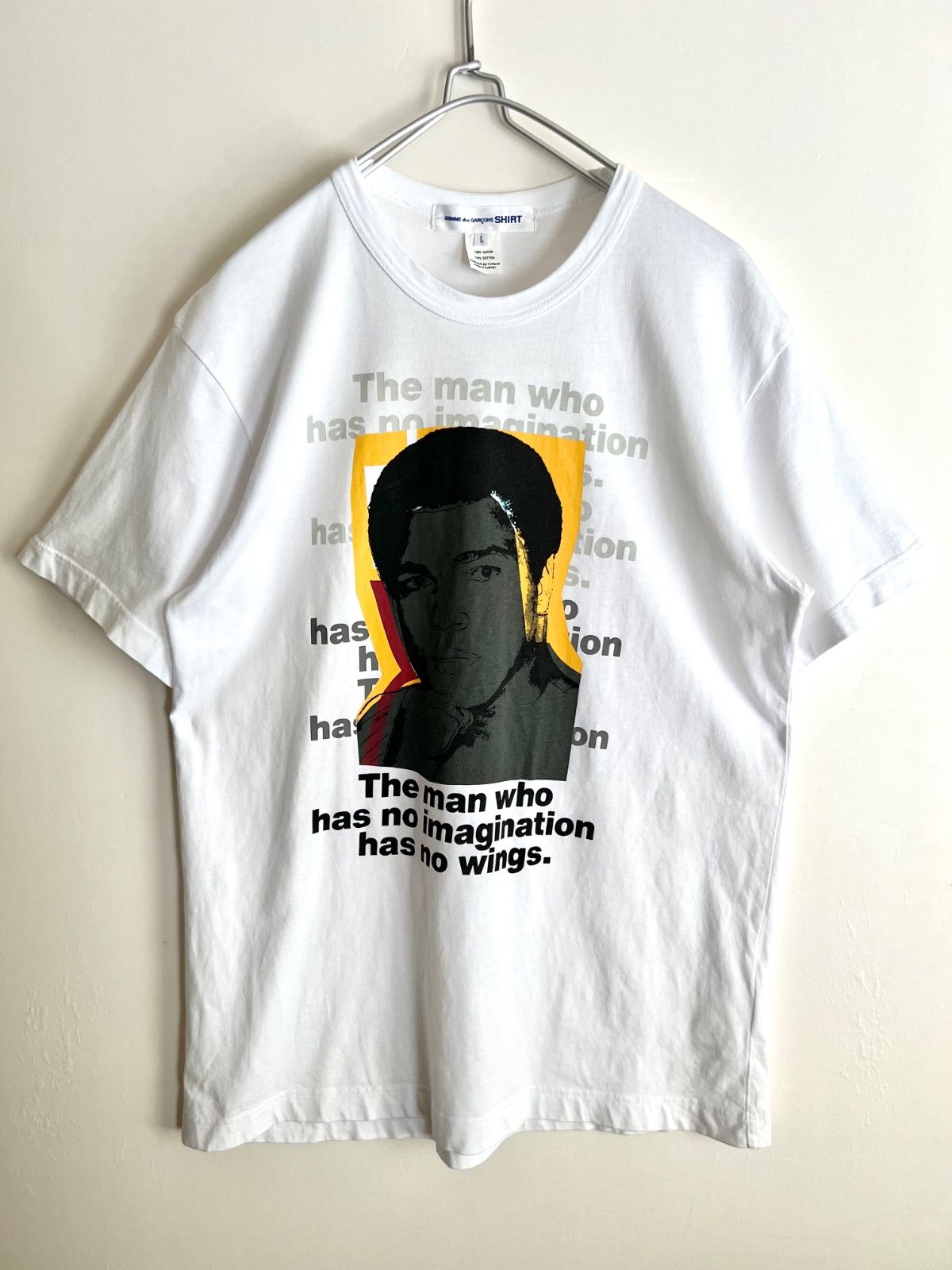 ●良品●コムデギャルソンシャツ　モハメド・アリＴシャツ　アンディ・ウォーホル 新品 コムデギャルソンシャツ モハメド・アリ アンディ