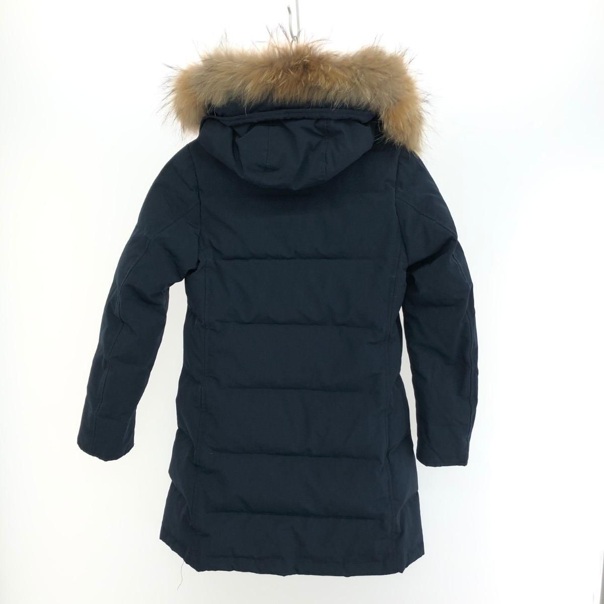 DANTON ダントン ダウンコート 　ネイビー　濃紺　36 Danton DANTON ダントン ウールモッサシングルフードコート