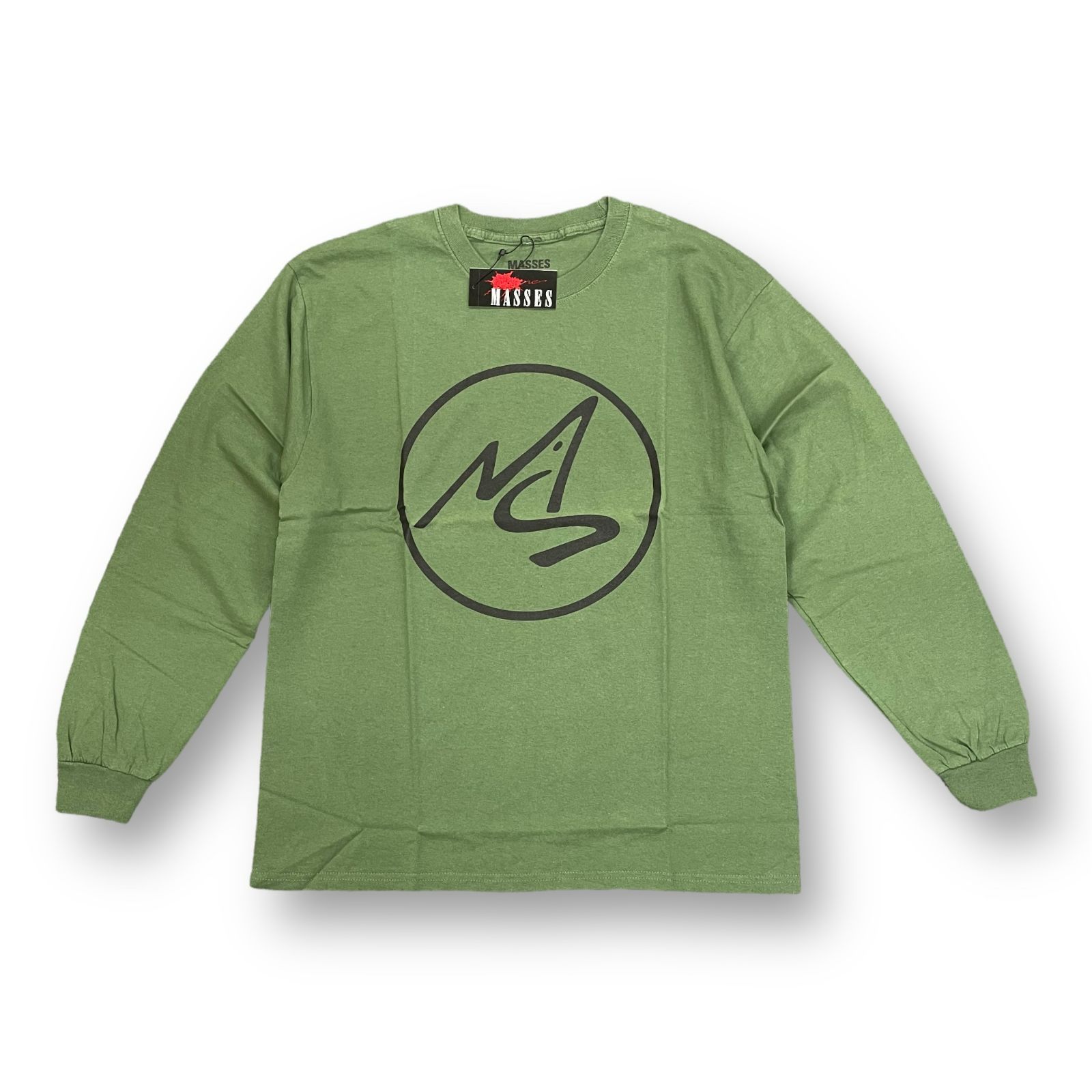定価9900円 新品 MASSES T-SHIRT L/S #5 ロゴプリント カットソー 長袖 