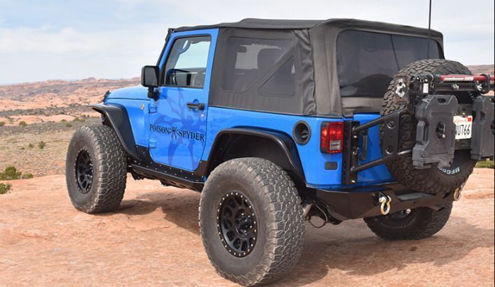 ジープ 牧馬人 JK 07-17年用 フェンダーフ 毒スパイダータイプ アルミ製 前後セット 拡幅 泥除け カスタムパーツ 無加工取付 FFCRYSTALESIA_COM