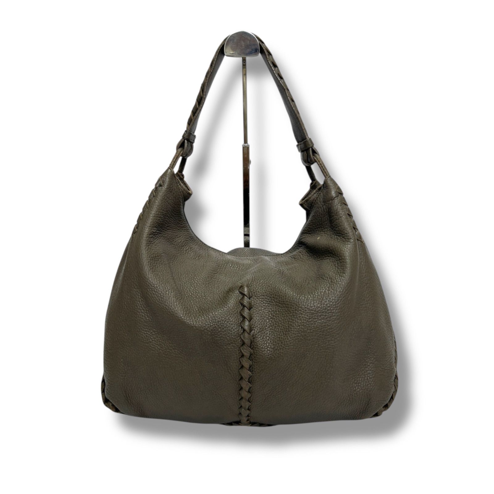 BOTTEGA VENETA ホーボーイントレチャートレザーワンショルダーバッグ