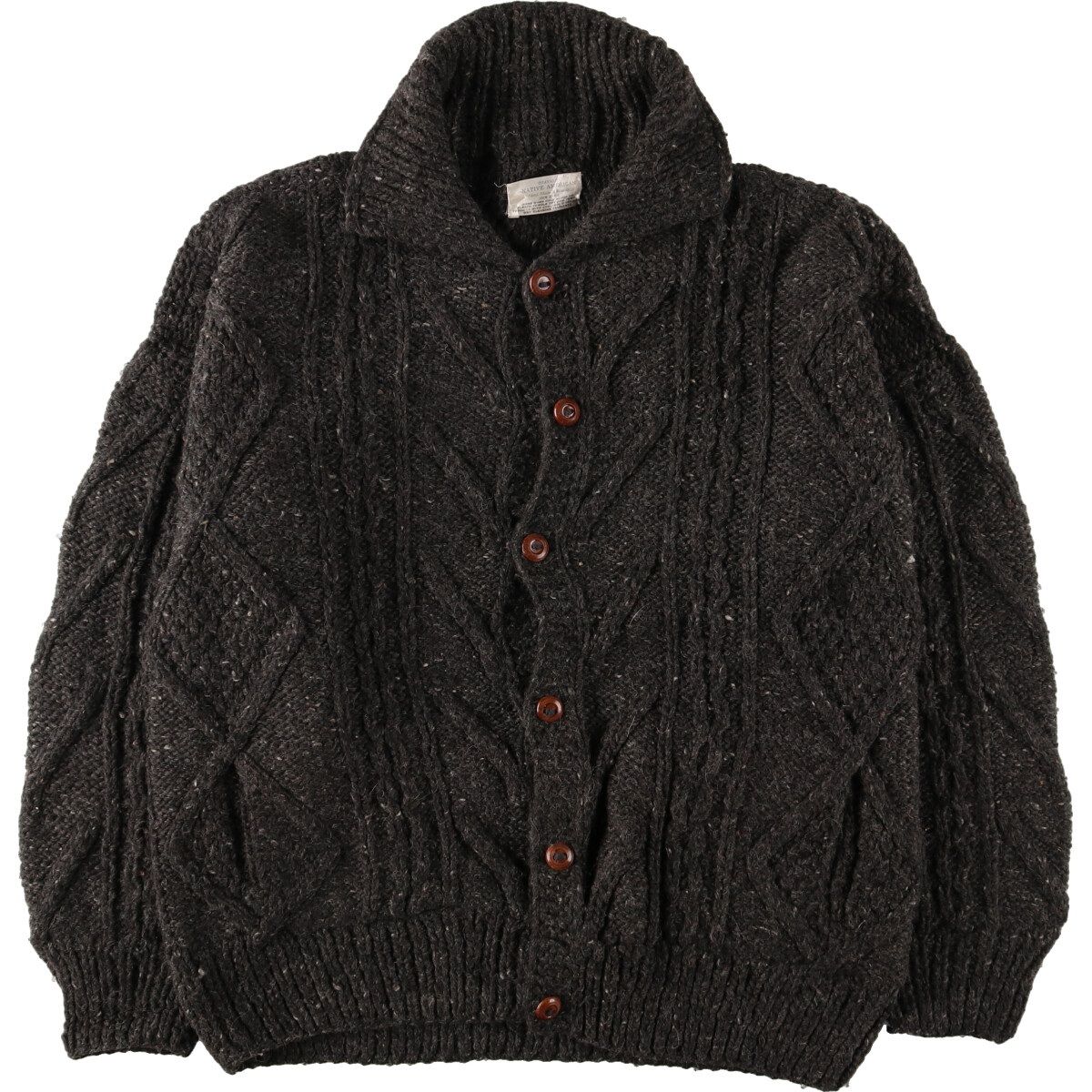 古着 OTAVALO NATIVE AMERICAN ハンドニット ケーブル編み エクアドル 