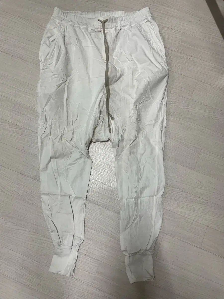S Rick Owens リックオウエンス 19SS 囚人 ドローストリング パンツ 白