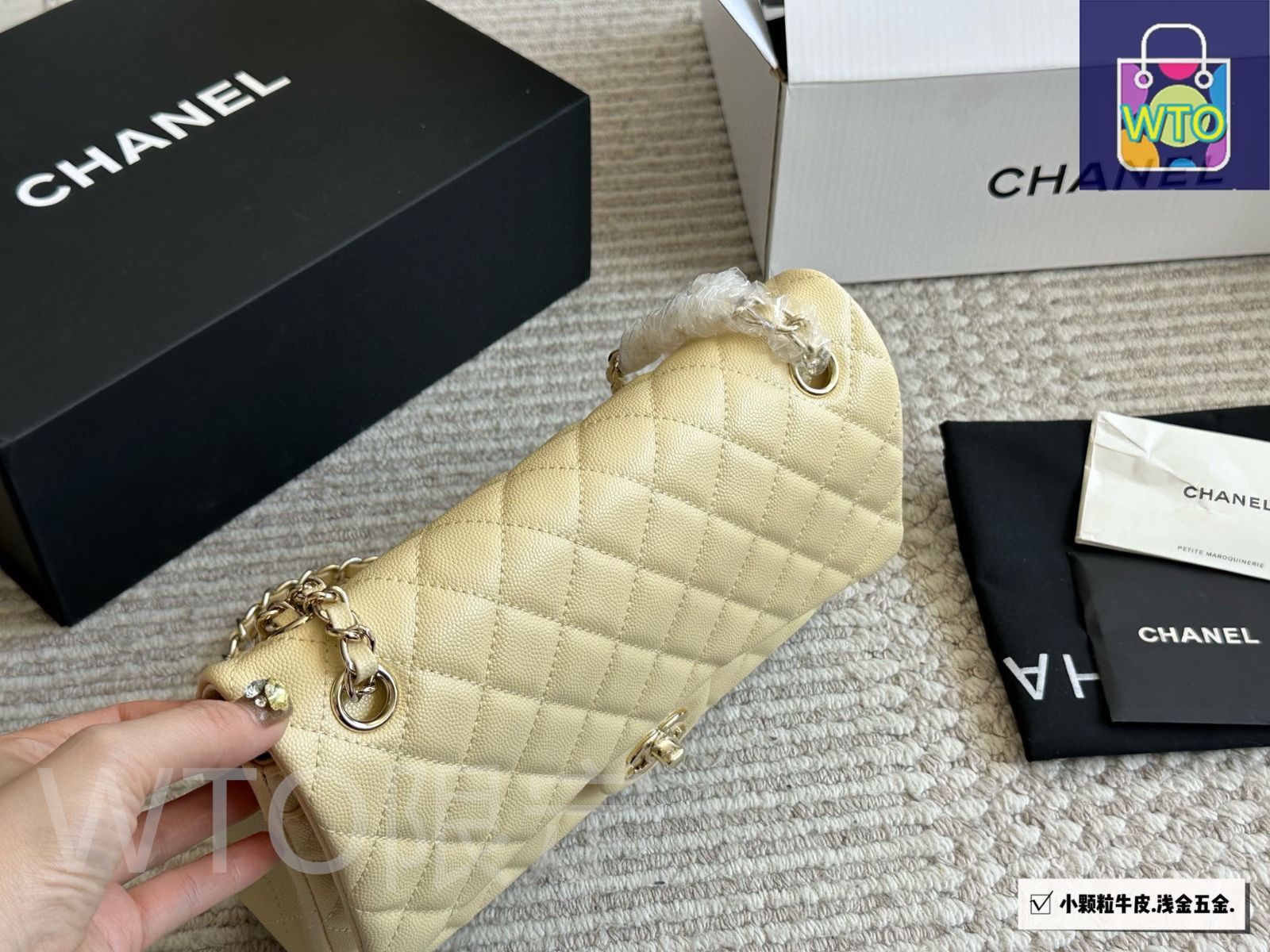 今日 Chanel シャネル クラシックフラップ スモールグレインレザー製 フルセット付き