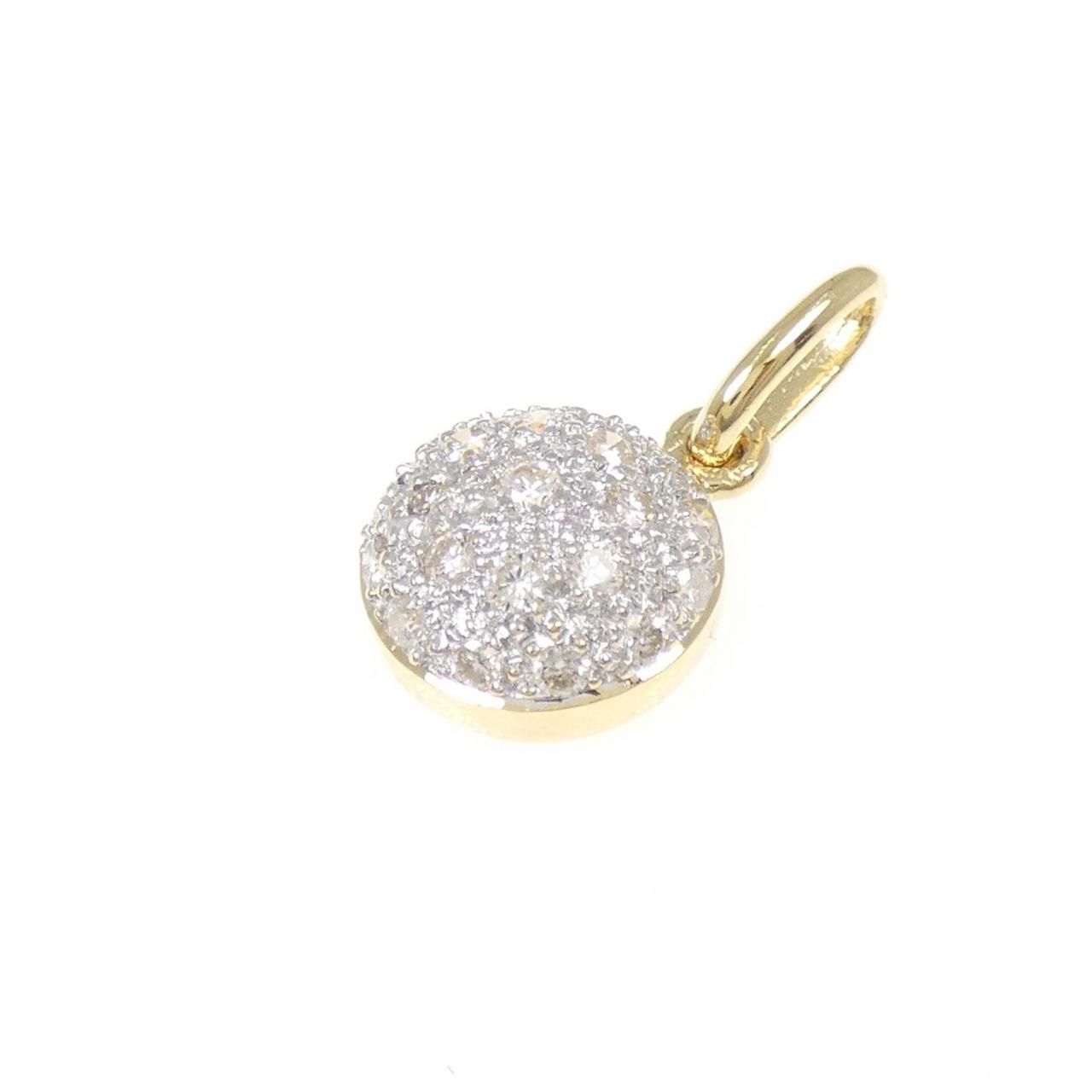 K18YG|K18WG パヴェ ダイヤモンド ペンダント 0.28CT