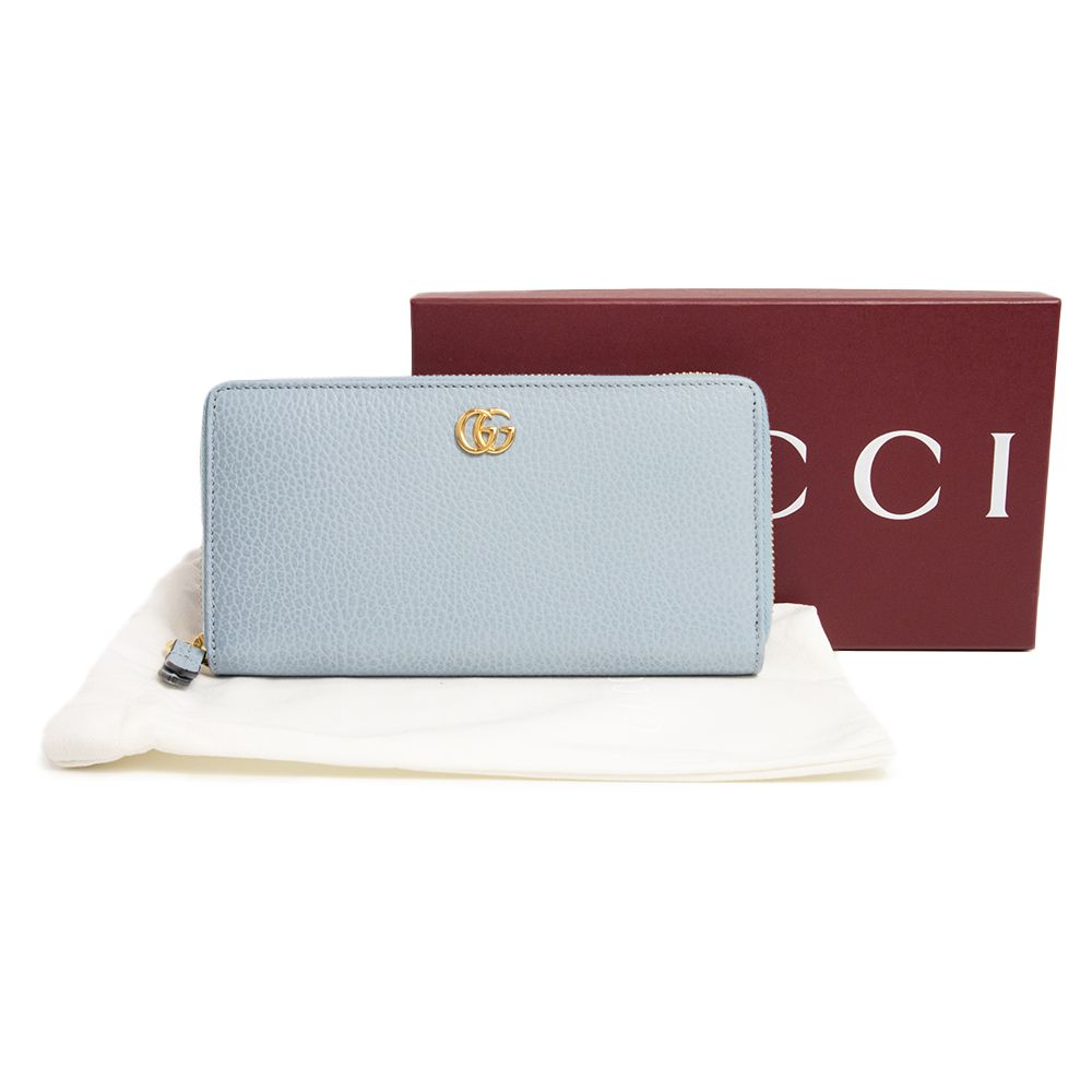 グッチ ダブルG バイカラー ジップアラウンドウォレット ラウンド  