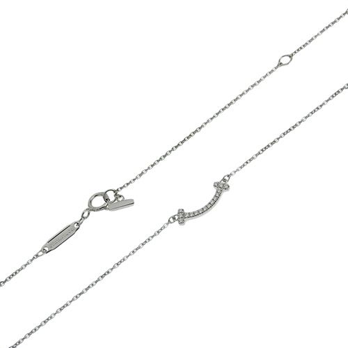 TIFFANY&Co.ティファニーTスマイルネックレスダイヤモンドWG ミニ