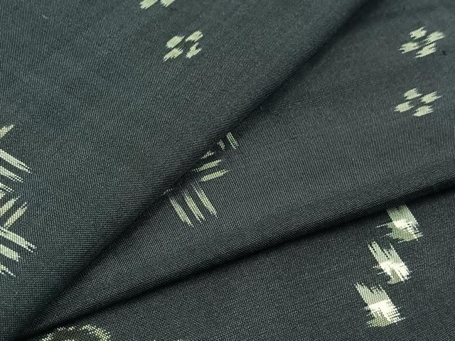 平和屋着物▽本場琉球絣 単衣 正絹 AABB7733jh