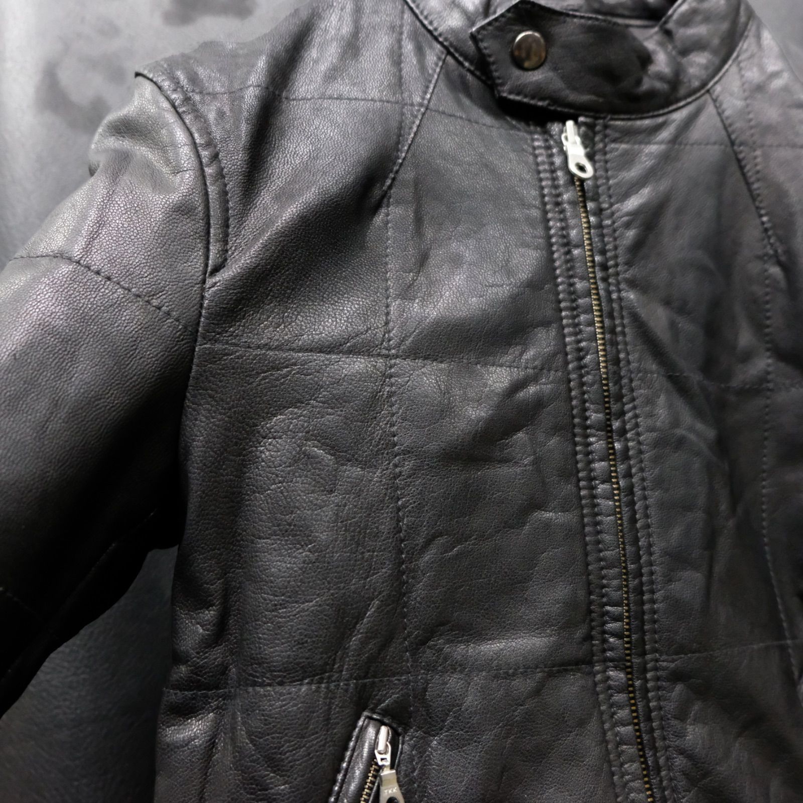 modern lovers 山羊革 シングルライダースジャケット 中綿入り Mサイズ