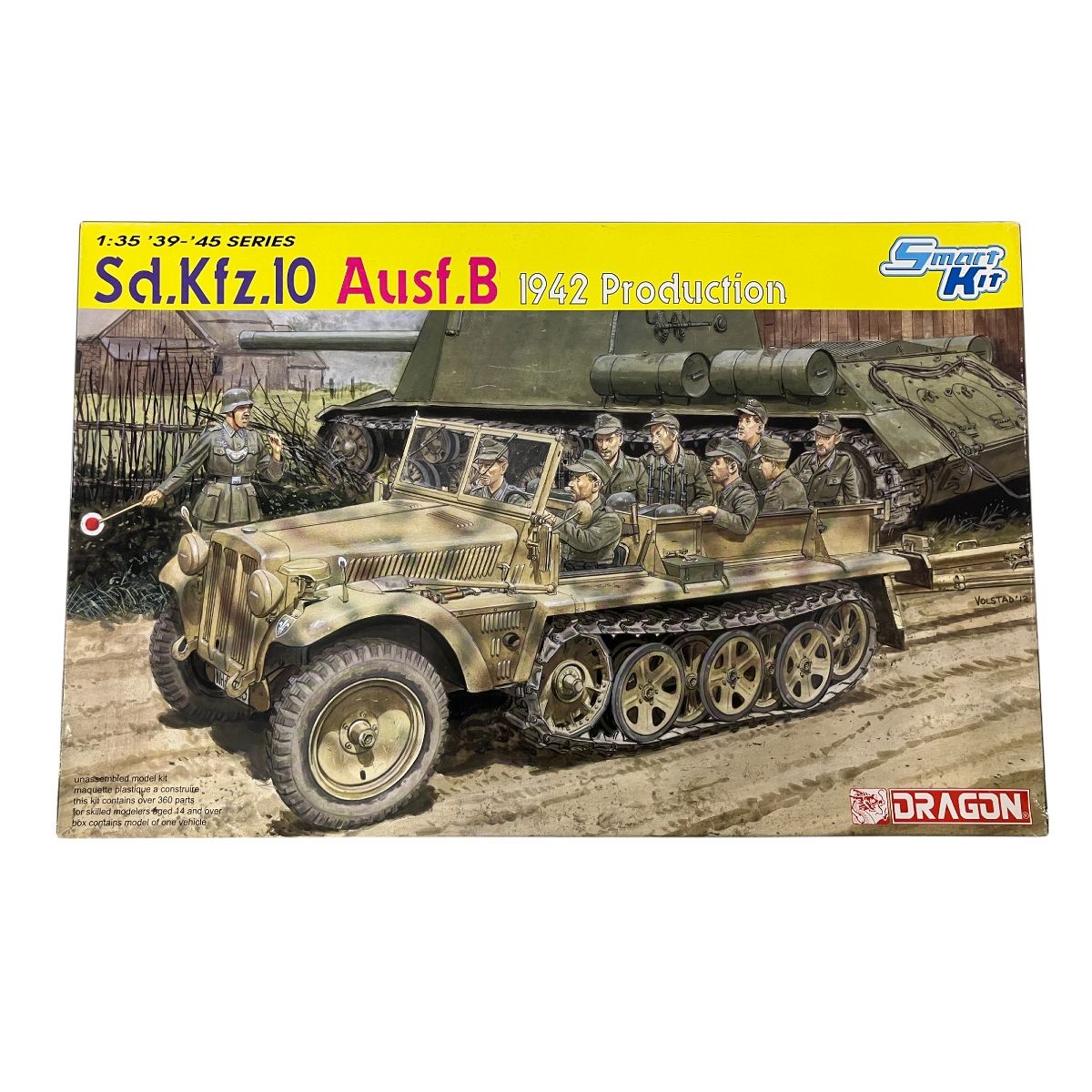 ドラゴン 1|35 WW.II ドイツ軍 Sd.Kfz.10 Ausf.B 1tハーフトラックB型 1942年生産型 未組立品 O9977800