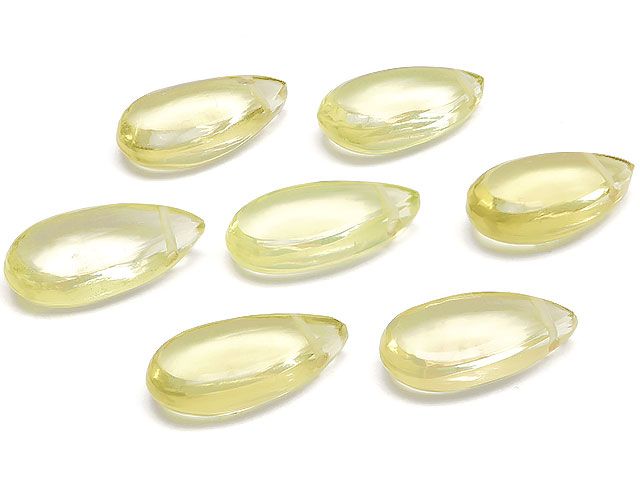 レモンクォーツ❤13-14ミリ 粒販売】レモンクォーツ ペアシェイプ 13～14mm【2粒販売】 / T059