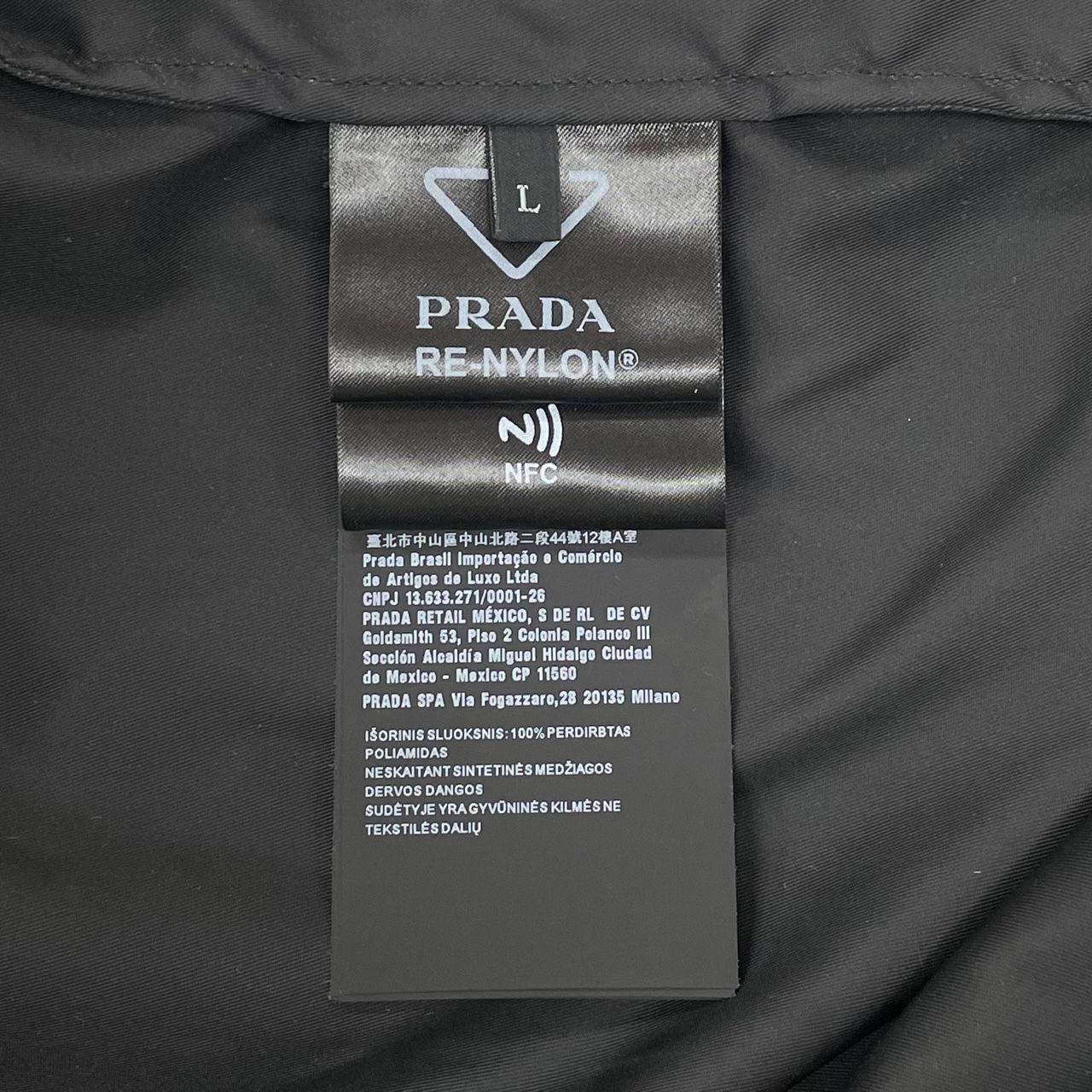 定価192500円 国内正規 PRADA 22AW Re-Nylon リナイロン シャツ  
