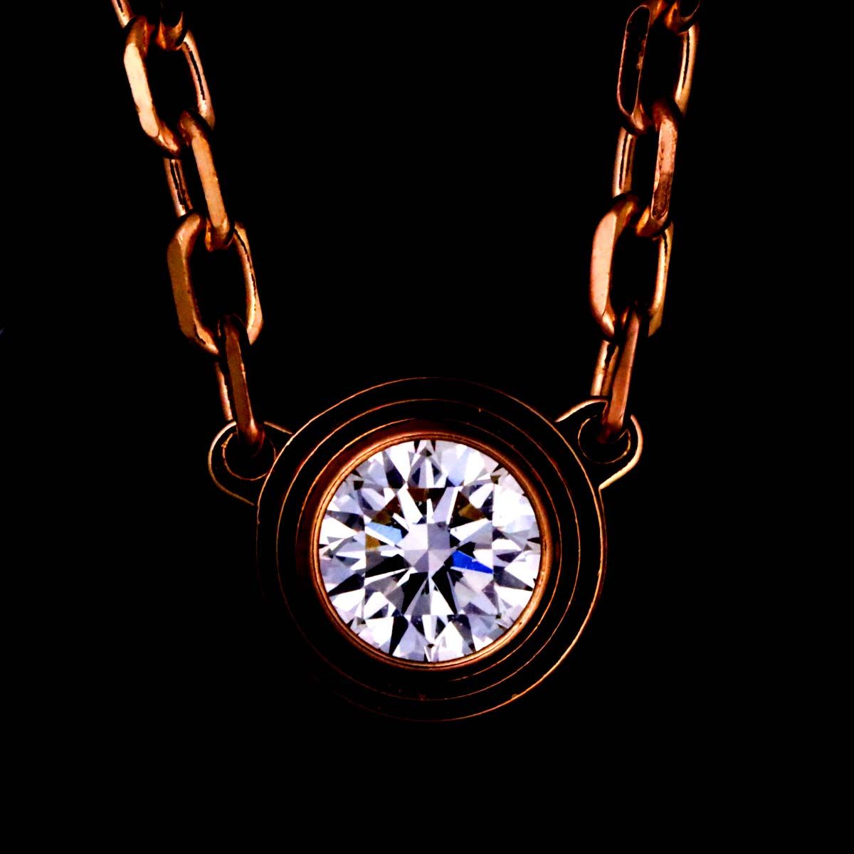 カルティエ CARTIER ダムール ネックレス ダイヤ ネックレス 750 カルティエ Cartier ダムール ダイヤ ネックレス 41cm XS K18 WG