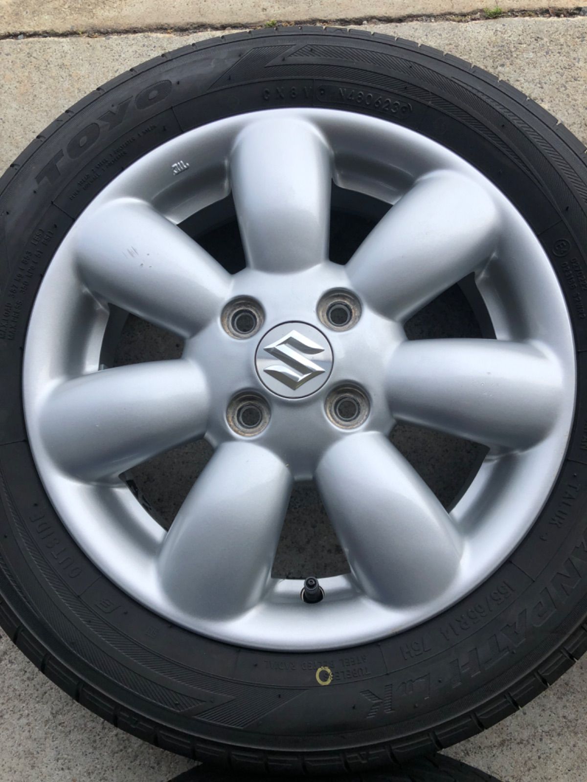 ☆バリ山 155/65R14 スズキ アルトラパン純正アルミ DUNLOP ENASAVE 