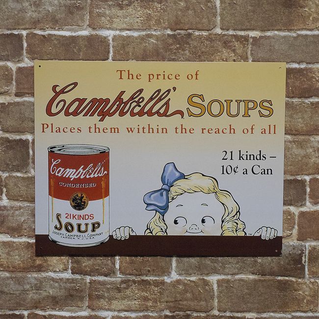 キャンベルスープ (CAMPBELL SOUPS)アメリカン ブリキ看板 キャンベルスープ (CAMPBELL SOUPS)アメリカン ブリキ看板
