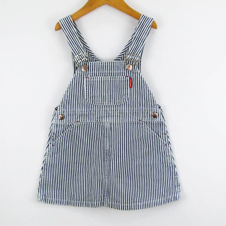 新品] DENIM DUNGAREE ジャンパースカート ヒッコリー 02