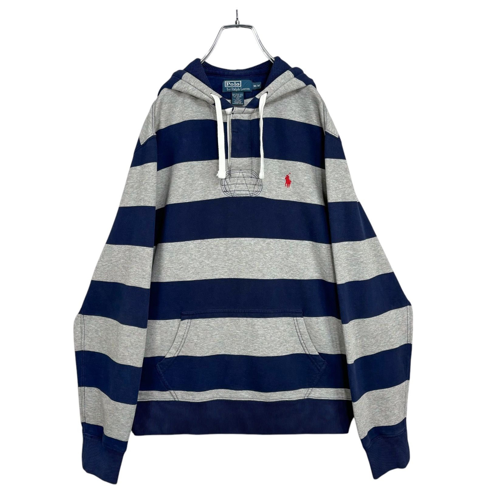 90s Polo by Ralph Lauren L/S hooded border ruggershirt - メルカリ